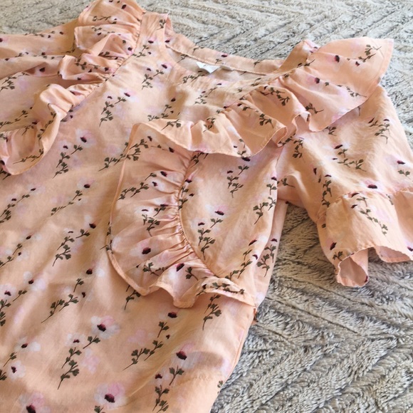 Pink Floral Ruffle Blouse - Picture 3 of 5